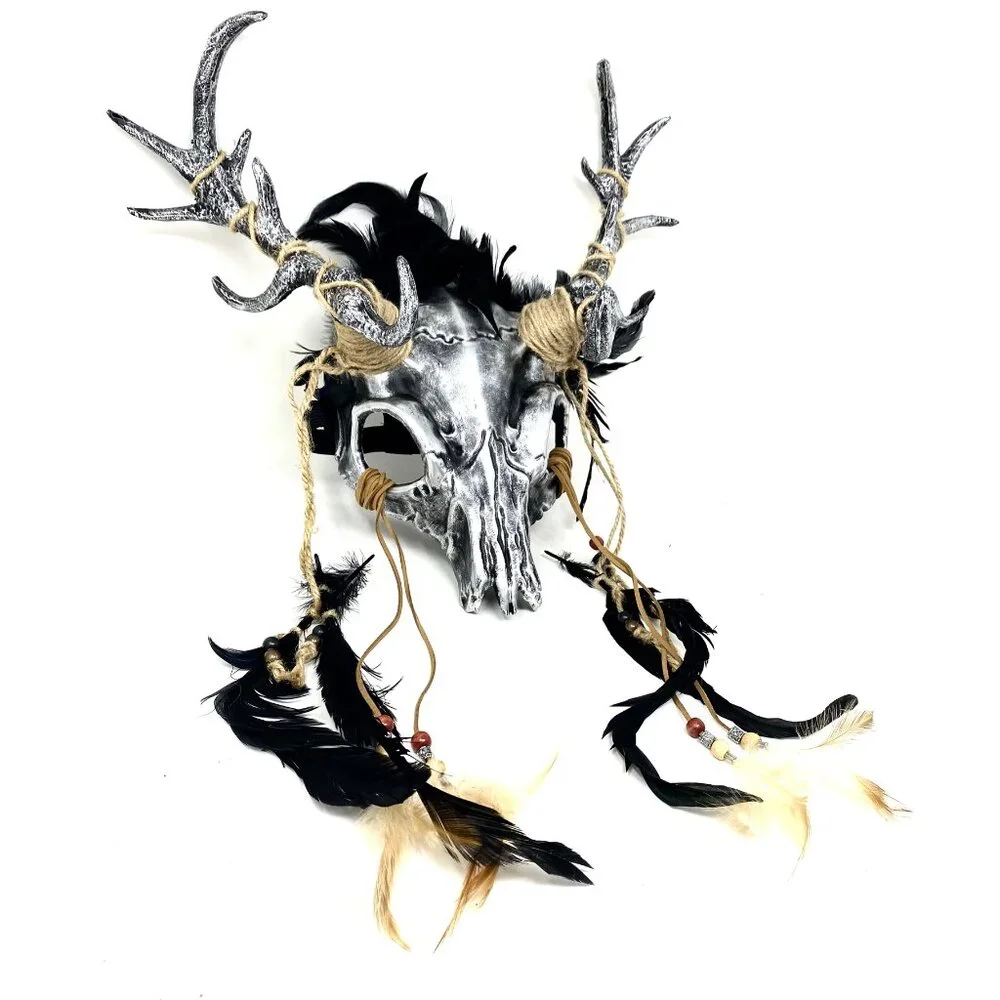 Krampus Ram Goat Demon with Horns Devil Halloween Masquerade Mask…